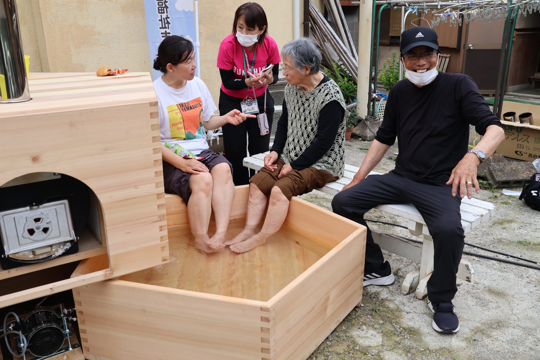 足湯ユニットのディテール